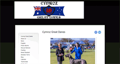 Desktop Screenshot of cymrozgreatdanes.com